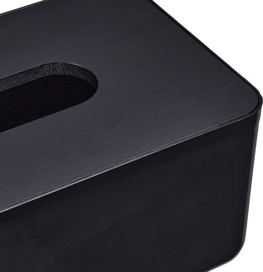 Relaxdays Θήκη για Χαρτομάντηλα Πλαστική Μαύρη 10x23x13cm 10046932