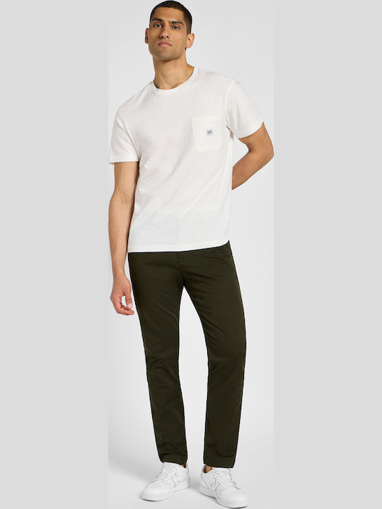 Hose Chino Elastisch in Schlanker Passform Olive Night