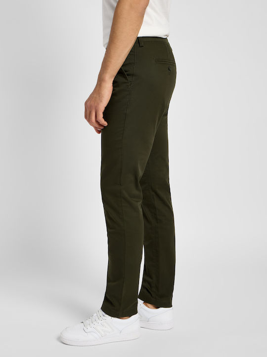 Hose Chino Elastisch in Schlanker Passform Olive Night