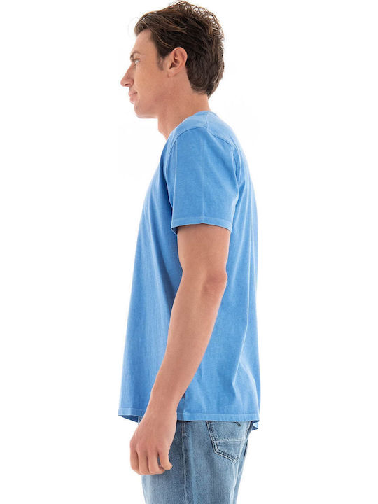 Tricou Gold Tab Albastru Cer