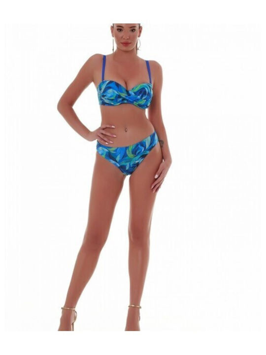Strapless Bikini Top C Cup Μπλε