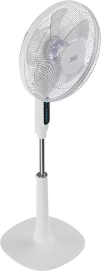Black & Decker Pedestal Fan 24W With Remote Control White