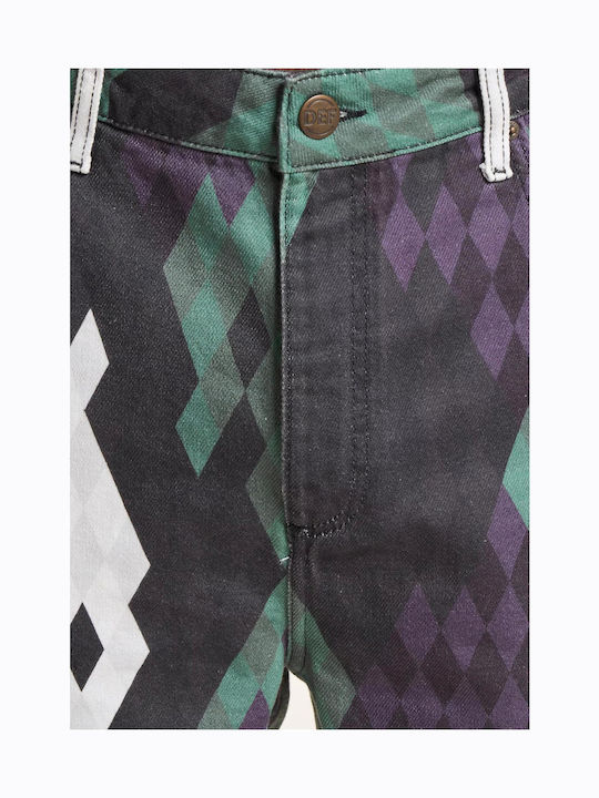 Men's Jeans Pants with Relaxed Fit Camo Green