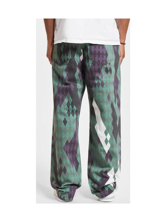 Men's Jeans Pants with Relaxed Fit Camo Green