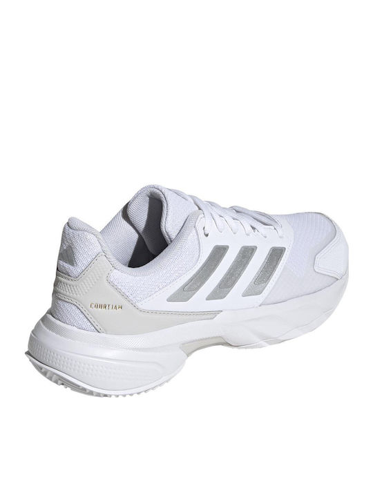 adidas Courtjam Control 3 Women's Tennis Shoes for Clay Courts White