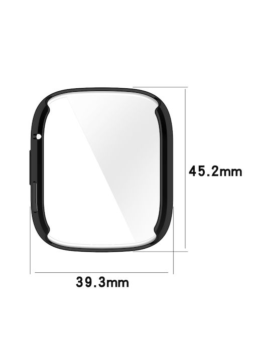 Protective Silicone Case with Glass in Rose Gold color for Redmi Watch 3