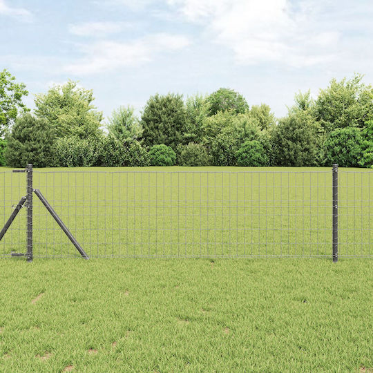 European Grey Fence 0.6x25 M Iron