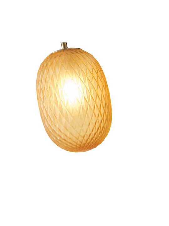 Eurolamp Candy Lumini Suspendate Galben Miere cu Bază de Bec E14 15x23x15cm