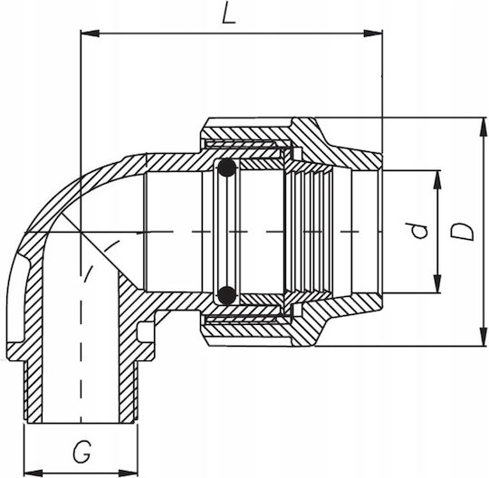 Unidelta 602520 Conector de Irigare 20mm