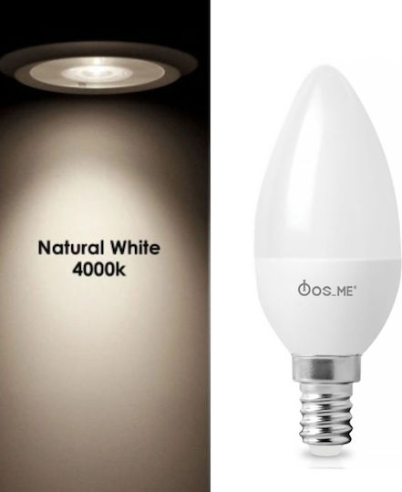 Fos me Λάμπα LED 4.9W για Ντουί E14 Φυσικό Λευκό 470lm