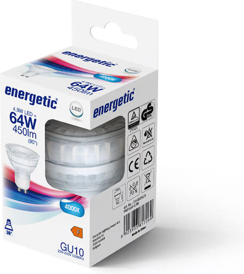 Energetic LED Bulb 5.3W for Socket GU10 and Shape MR16 Natural White 450lm