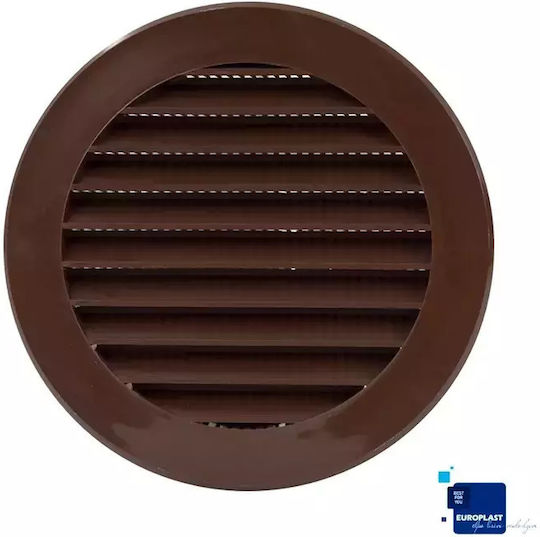 Europlast Περσίδα Εξαερισμού 12.6x12.6cm Στρογγυλή με Σίτα