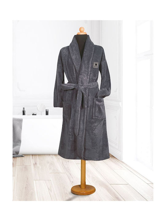 Greenwich Polo Club 3203 Bathrobe with Collar Dark grey 390gr/m²