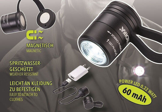 Troika Rechargeable Flashlight LED Eco Run Black