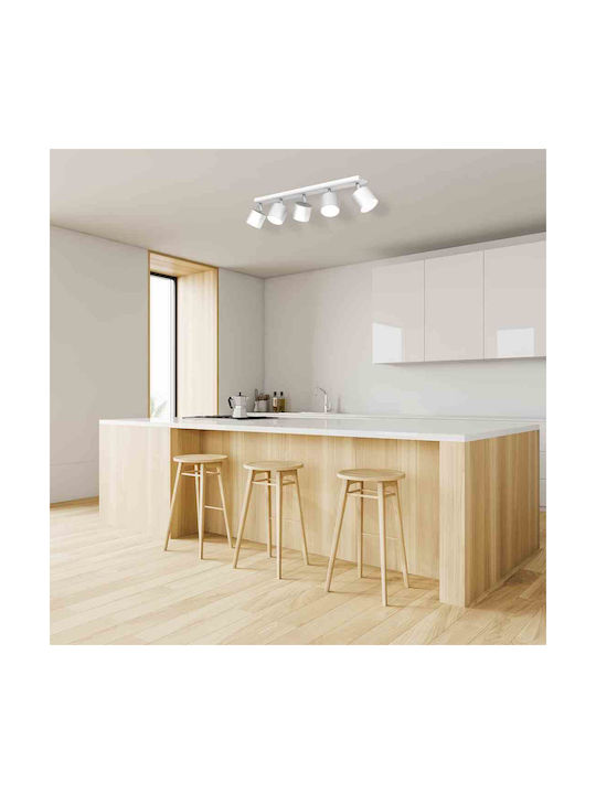 Eko Light Dixie Σποτ με 5 Φώτα και με Ντουί GX53 σε Λευκό Χρώμα