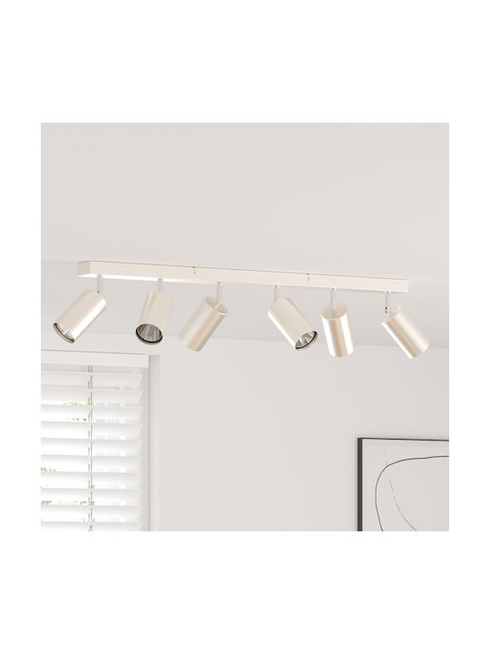 vidaXL Spot with 6 Lights and with Socket GU10 in Silver Color