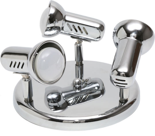 Evivak Single Spot with Socket E14 in Silver Color