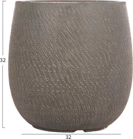 HomeMarkt Σετ 4 Γλάστρες Μεταλλικές Γκρίζοπράσινο 52x55εκ.