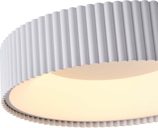 Eurolamp Таванна Плафониера 46 см Бяла с Вграден LED