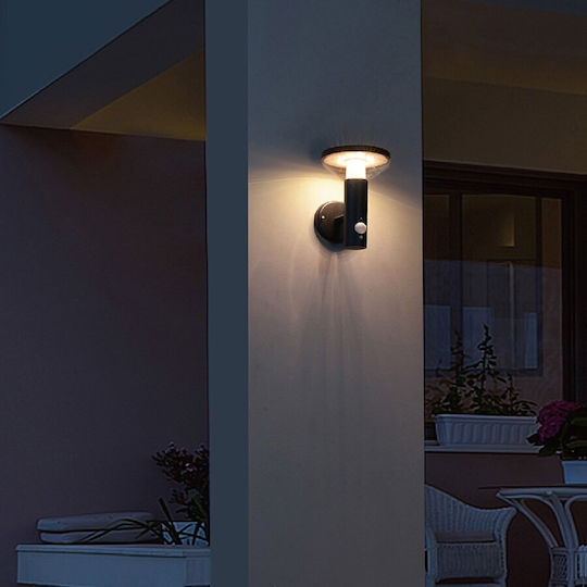 Maclean Energy Montat pe perete Lumină Solară cu Senzor de Mișcare IP44