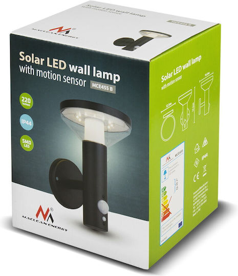 Maclean Energy Montat pe perete Lumină Solară cu Senzor de Mișcare IP44