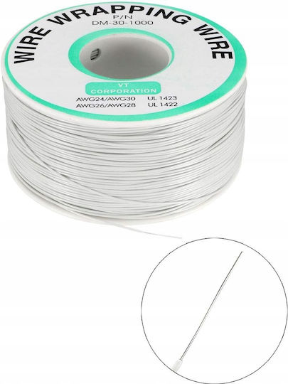 Kynar-Typ Kabel AWG 0,25 mm Weiß 200 m