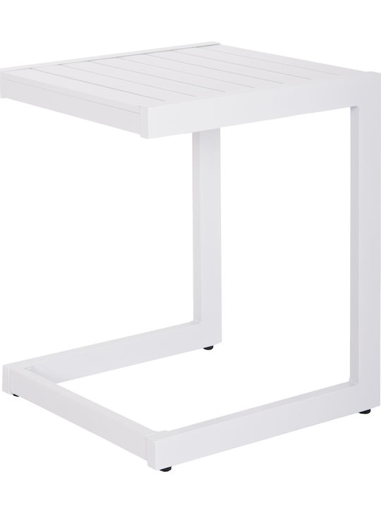 Belling Auxiliary Outdoor Foldable Aluminum Table White 42x43x53cm