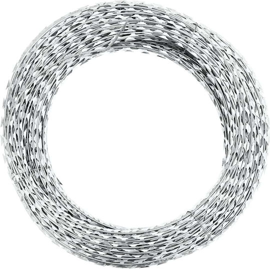 vidaXL Wire Fencing Razor Wire Galvanized Gray 60m