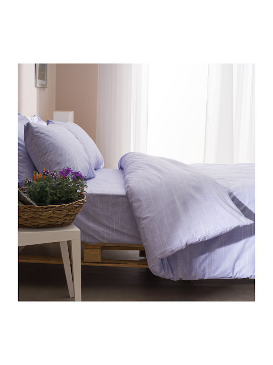 Charalambidis Textiles Bettwäsche-Set Einzel 160x260cm. Punkte Lilac 3Stück