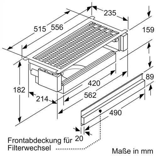 Bosch Bausatz Dunstabzugshaube Kompatibel mit Bosch