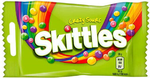 Skittles Καραμέλες Crazy Sour 38gr