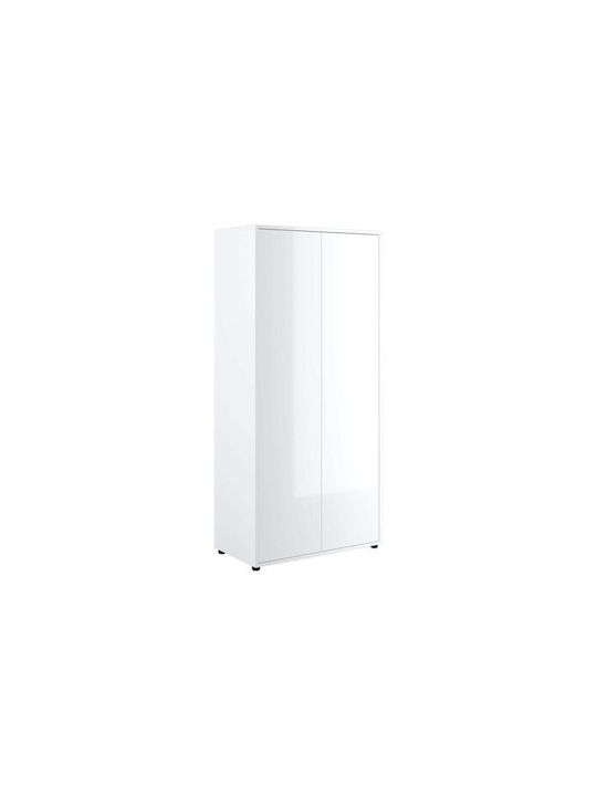 Ușă dublă Dulap de Haine Concept Pro Lenart Levfere 155 Alb 101x55x218cm