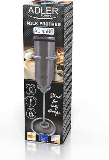 Adler Spumieră de cafea Baterie de mână Gri