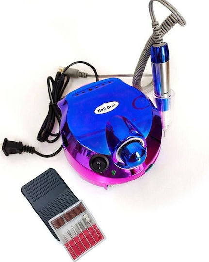 Beauty Salon DM-202 Nail Drill Power 30W Blue with 25000 Rotations per Minute Blue Pink