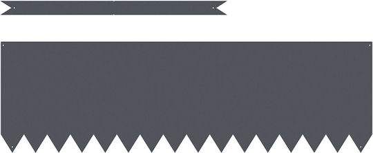 vidaXL Kunststoffgartenbordüre in Gray Farbe 1.0m x 30cm
