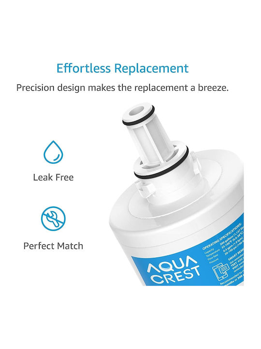 Aqua Crest Εσωτερικό Ανταλλακτικό Φίλτρο Νερού Ψυγείου από Ενεργό Άνθρακα 3τμχ