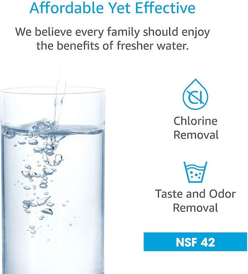 Aqua Crest Interior Cartuș de filtru de apă pentru frigider din cărbune activ 3buc