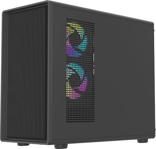 Darkflash DB460M Gaming Midi-Turm Computergehäuse mit Seitenfenster Schwarz