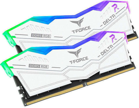 TeamGroup T-Force Delta RGB DDR5 32GB RAM με 2x16GB Modules και Ταχύτητα 6000 για Desktop