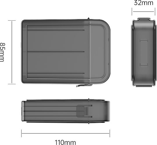 Orico Hard Drive Case for 2 Hard Drives 2.5" SATA III in Gray color