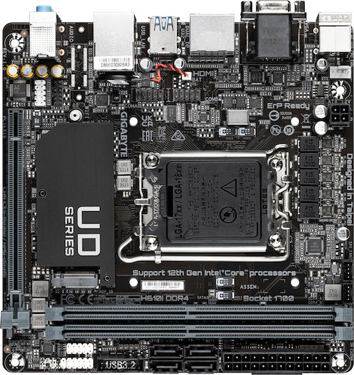 Gigabyte H610I DDR4 rev. 1.0 Дънна платка Mini ITX с Intel 1700 Сокет