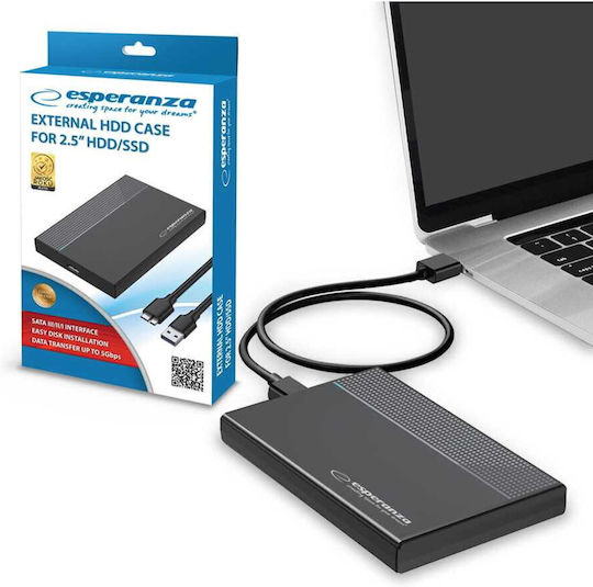Esperanza Case for Hard Drive 2.5" SATA III with Connection SATA / micro USB / USB 3.0 / USB 3.1 / USB 3.2