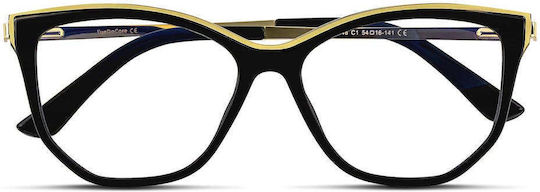 Blue Light Computer Glasses Ashley Jet Black