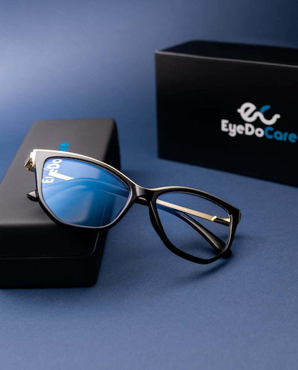 Blue Light Computer Glasses Ashley Jet Black