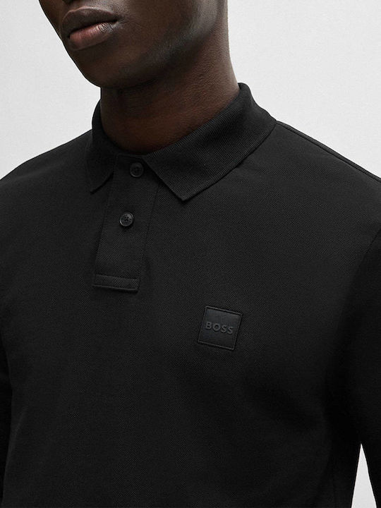 Polo Short Sleeve Black Blouse