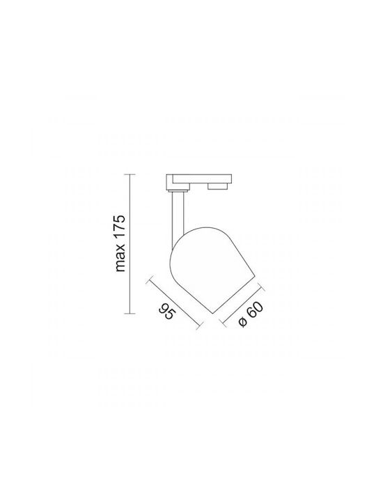 Spot Light Single Spot with Socket GU10 in White Color