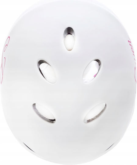 Cască De Protecție Skate Raven F511 Alb Roz S 54-56