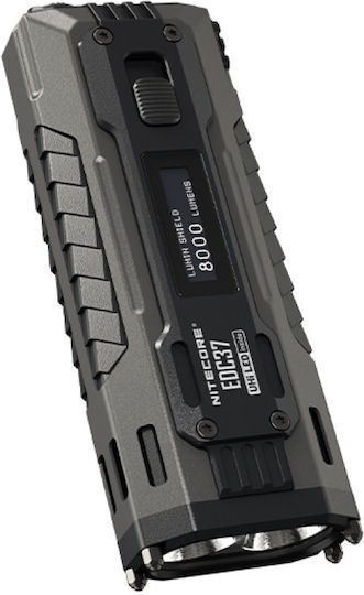 NiteCore Flashlight LED with Maximum Brightness 8000lm EDC37 Black