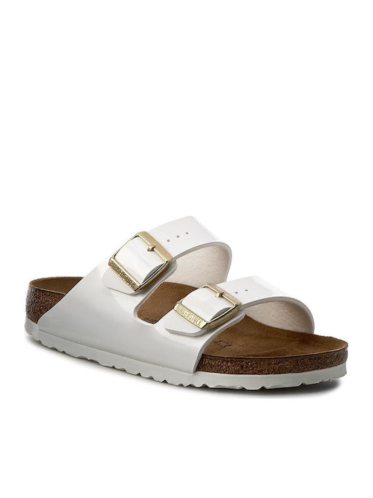 Arizona Birko-Flor Women's Anatomic Sandals White Narrow Fit