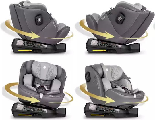 Nukido Prestige Детско Столче за Кола i-Размер с Isofix Сив 0-36 кг